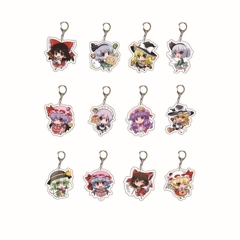东方Project动漫周边游戏博丽灵梦 神玉亚克力钥匙扣挂件双面跨境