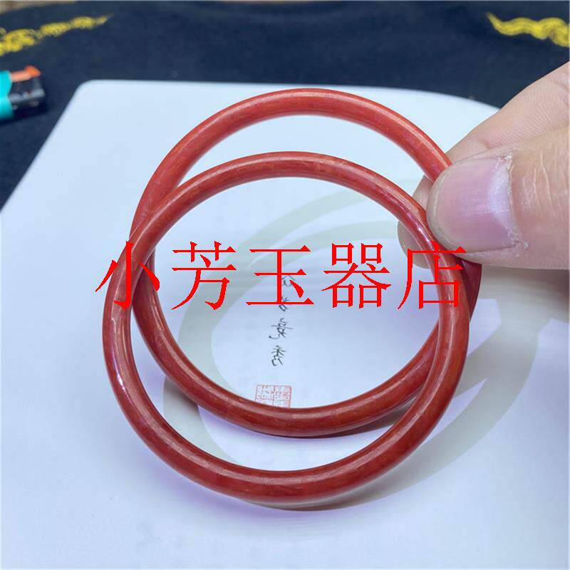 原矿高含量朱砂精品红砂手镯小叮当女士款小众高级感饰品送人礼物