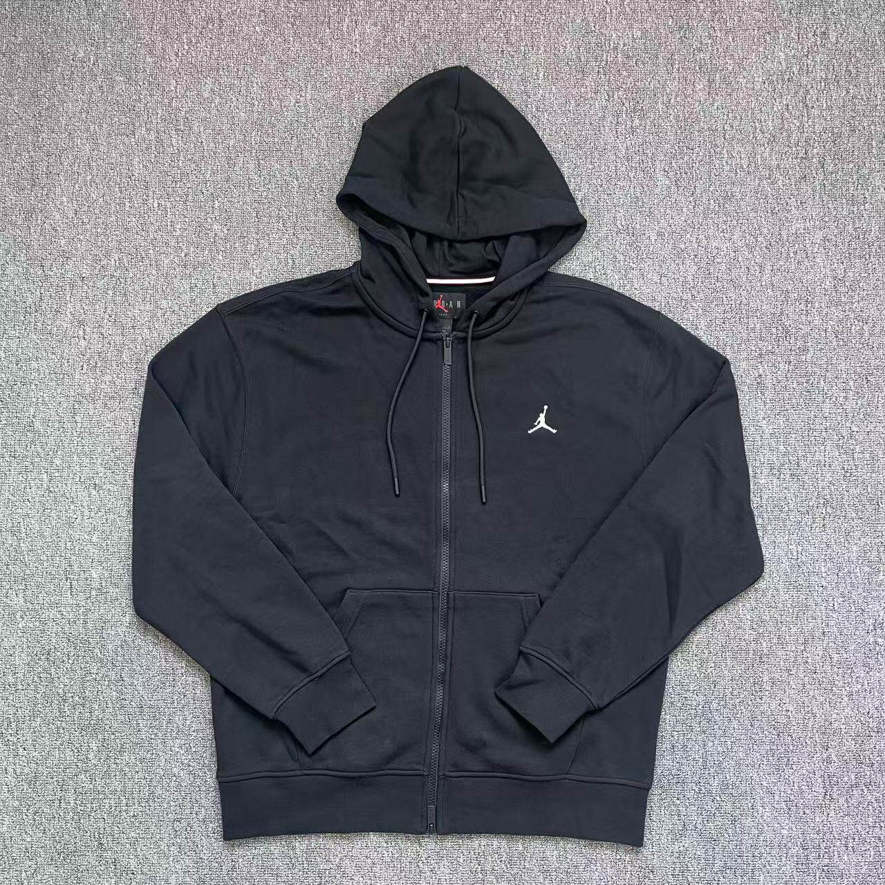 正品Nike耐克JORDAN男子运动休闲针织毛圈夹克连帽外套FV7292-010