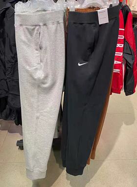 正品Nike耐克男秋冬针织纯棉小logo收口束脚跑步运动休闲裤CZ2855