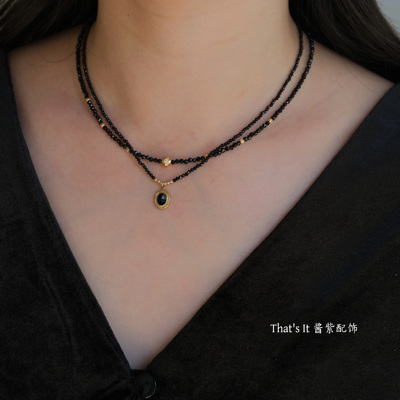 That'sIt神秘黑尖晶可拆卸吊坠