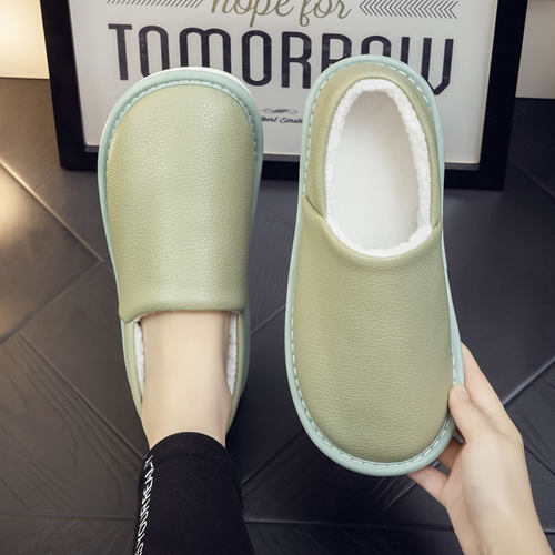 冬季保暖棉鞋简约防水棉拖鞋简约