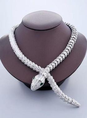 欧美风格奢华时尚夸张蛇项链