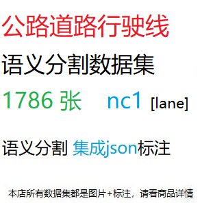 语义分割数据集json路车道线行驶线数据集1786张集成json格式nc1