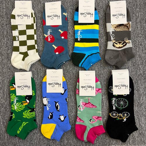 happysocks男士多巴胺纯棉短袜子