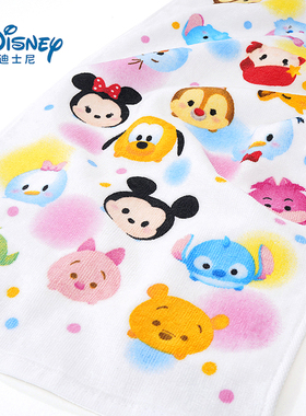 Disney迪士尼 纯棉TSUM可爱卡通宝宝洗脸巾柔软吸水儿童米奇毛巾
