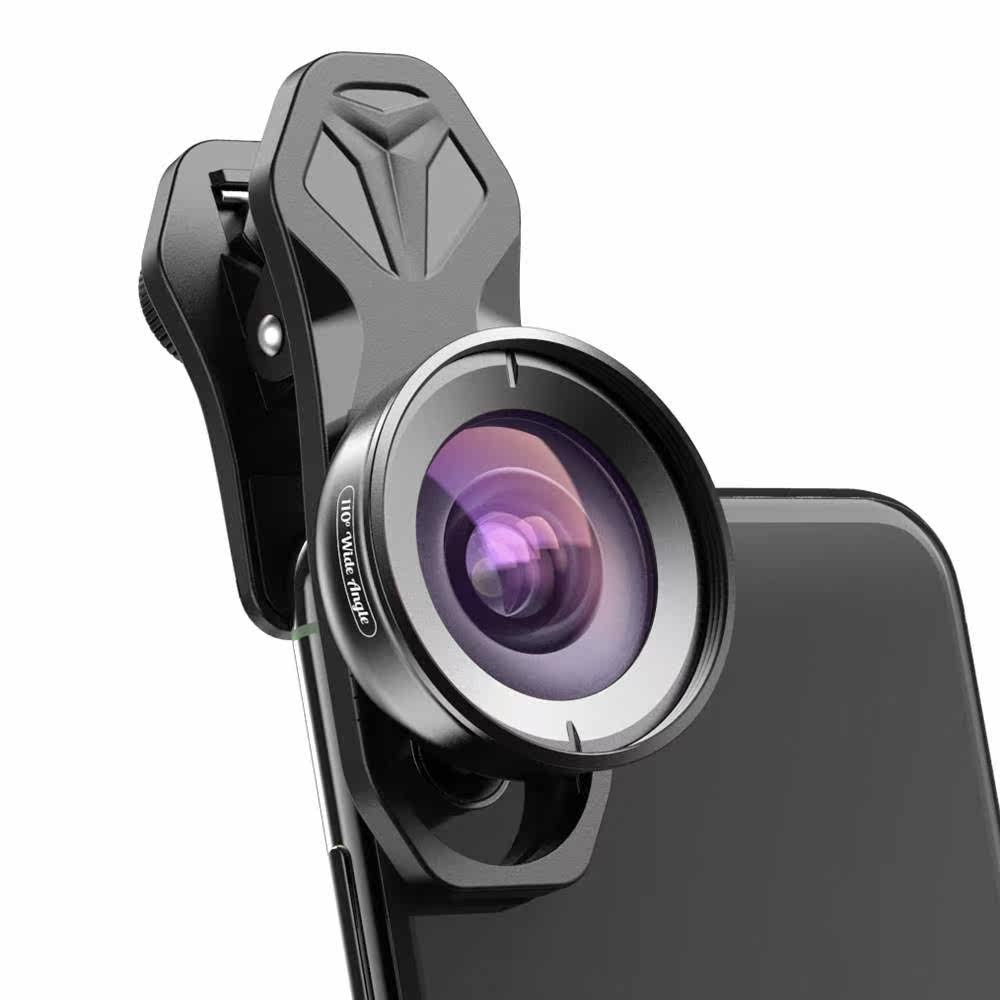 跨境apexel自拍抖音美妆直播广角微距二合一通用外置手机镜头