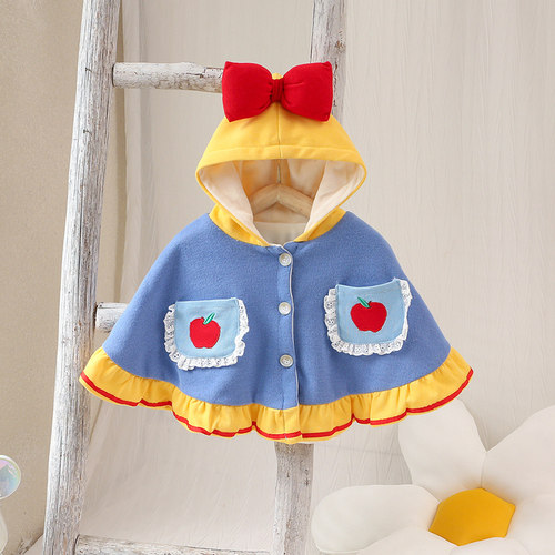 白雪公主秋冬季外出防风披风斗篷