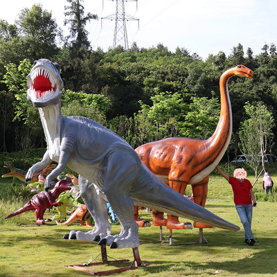 户外游乐园仿真恐龙雕塑霸王龙摆件景区售楼部侏罗纪主题活动装饰