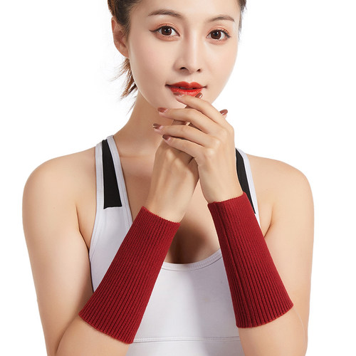 加厚羊绒护腕保暖男女手套