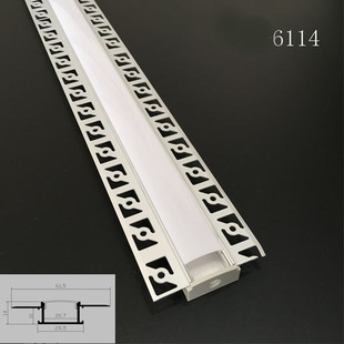 led封边贴石膏板预埋式嵌入式硬灯条铝槽灯办公装饰线条灯6114