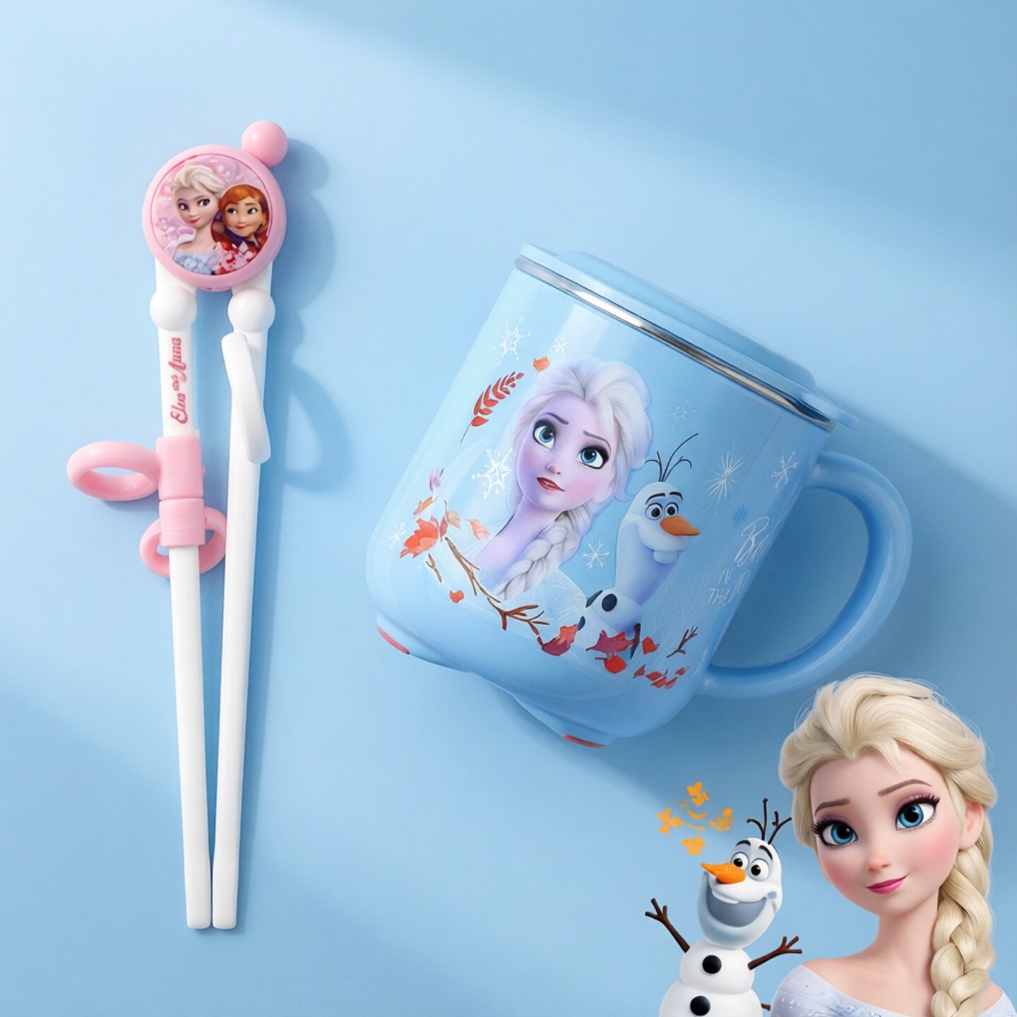 冰雪奇缘不锈钢儿童餐具套装