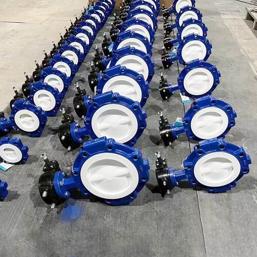 306软密衬四氟蝶阀防爆电动器对夹阀体阀锈门厂家气动执行封F46不