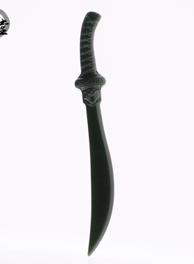 玉德堂天然玉石新疆和田玉青玉苏工宝刀挂件吊坠手玩件塔青玉刀