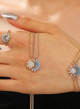 Vintage design fold wear female set diamond opening ring