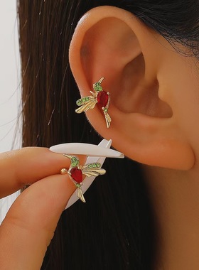 A small simpl  cute girl's zircon earrings without ear holes