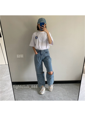 纯元！Y2K辣妹两种穿法2WAYcleanfit水洗拉链高腰牛仔裤可变短裤