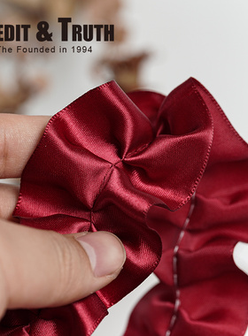 4.0cm手工diy花边娃娃装饰衣服服装包边装饰丝带中线褶花边