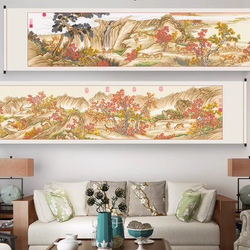 客厅卧室十字绣KS百鹿古典名画