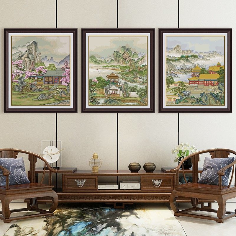 ks十字绣2021新款客厅阁楼古典