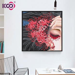 唯美曼陀罗线绣客厅现代时尚 KS十字绣2023新款 满绣彼岸花人物花卉