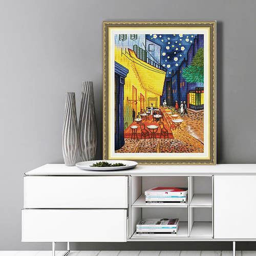 ks新款北欧风美式咖啡馆十字绣