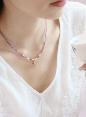 花阁原创锁骨珍珠施家轻奢小众