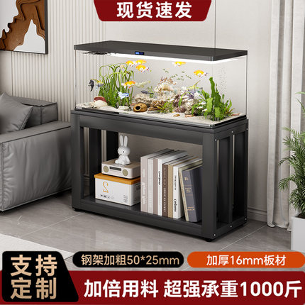 鱼缸专用架子承重底座底柜小型鱼缸放置柜铁艺钢木底架鱼缸桌