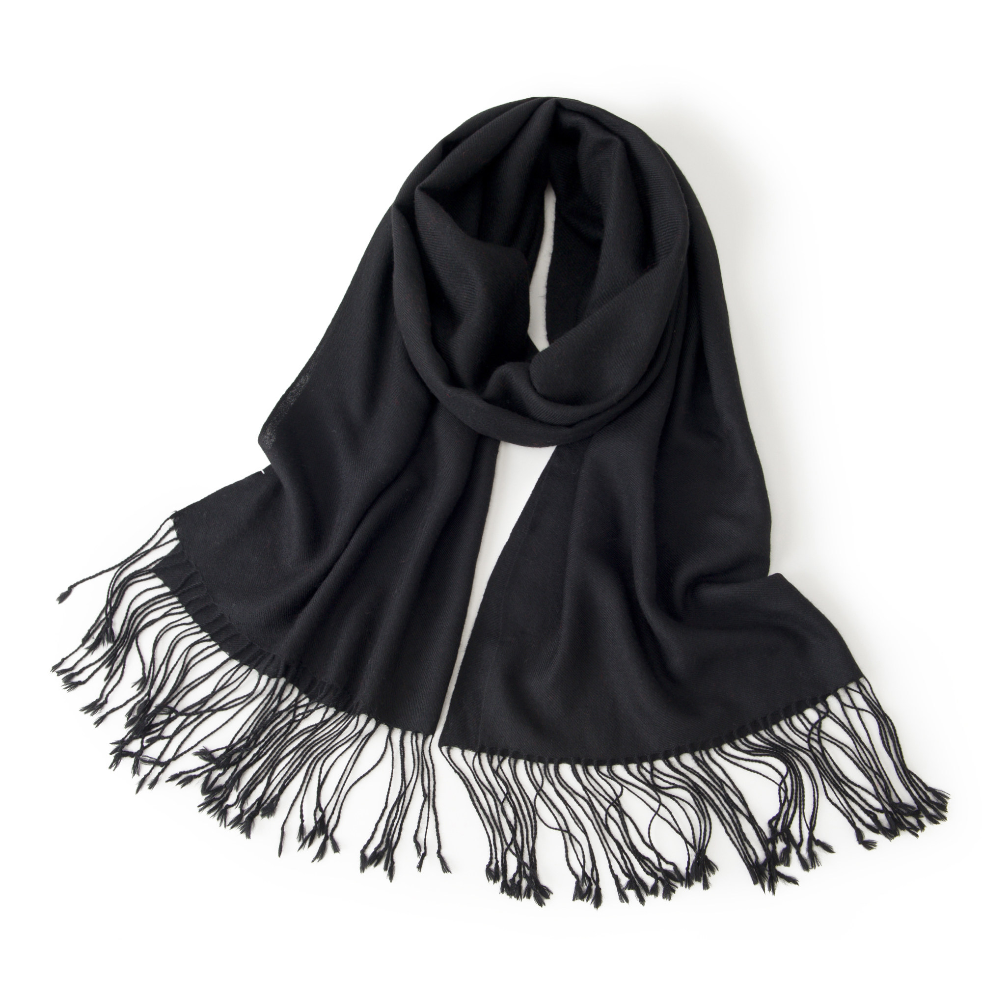 100%纯山羊绒围巾男女秋冬季保暖百搭针织纯色披肩两用空调毯围巾