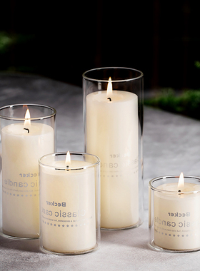 玻璃烛台无烟蜡烛浪漫情人节烛光晚餐婚庆酒店婚礼氛围西餐生日