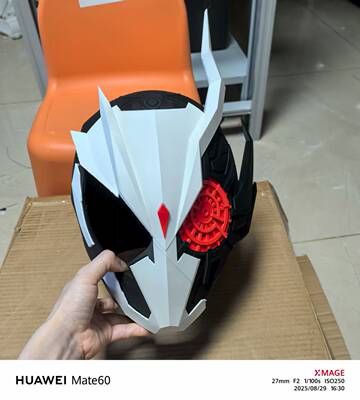 假面骑士 亚克01头盔 3D打印白模产品 pla无毒材质