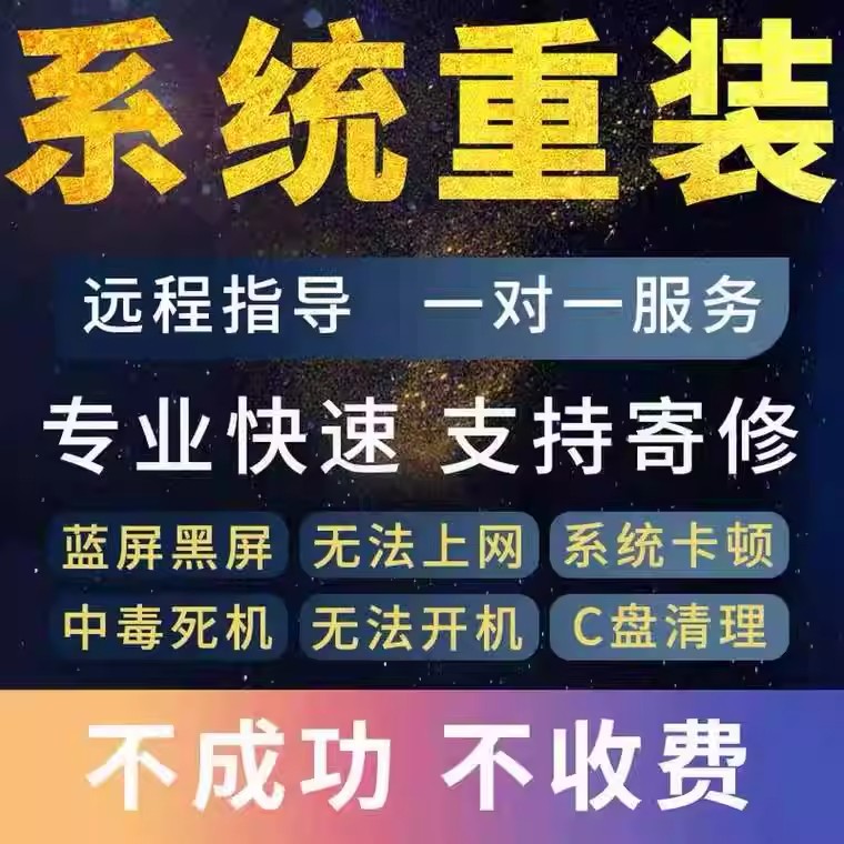 远程系统重装原版纯净版专业版win7win10win11台式笔记本安装刷机
