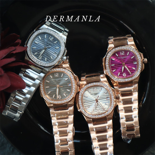 慎婕同款镶钻28mm鹦鹉螺手表