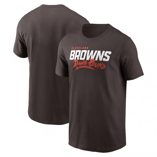 球衣男夏季布朗Cleveland Browns男士休闲运动长袖宽松短袖T恤