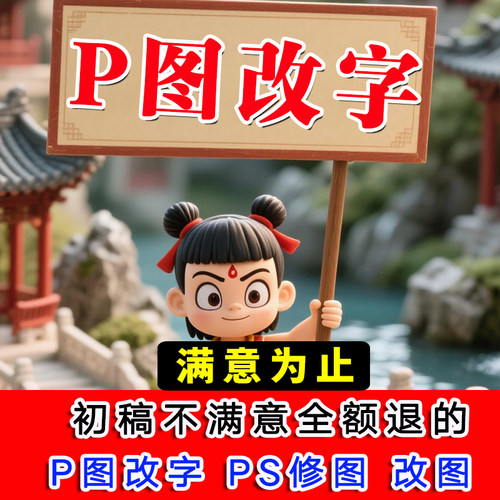 p图片处理ps无痕改字专业修图批图改文字数字在线帮忙修改帮忙P图
