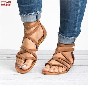 for Large sandals strap women春夏wish速卖通亚马逊 cross