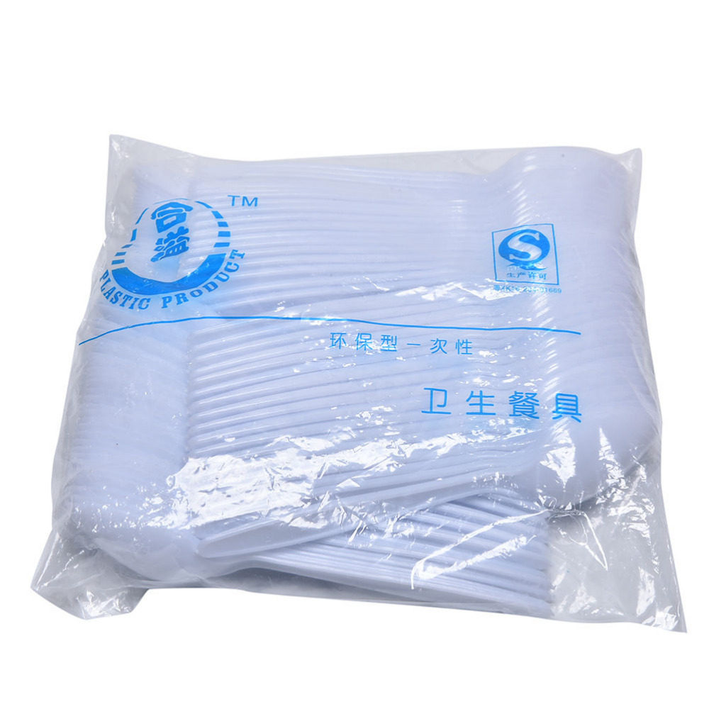 200PCS 경제적 인 플라스틱 숟가락 서양 일회용 숟가락 TA