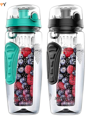 BPA Free Fruit Infuser Water Bottle Juice Shaker Sports Lemo