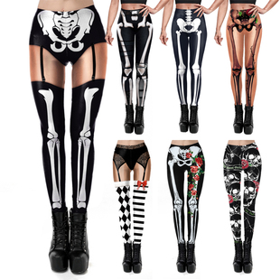 Women Skeleton Leggings Cosplay Elastic VIP Sexy FASHION