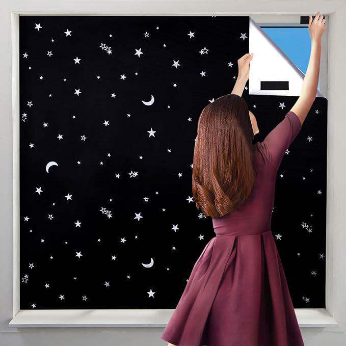 DIY shading window cover screen removable blackout curtains