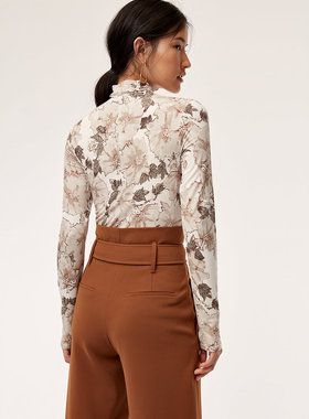 加拿大aritzia bbt 半高领印花T恤69173