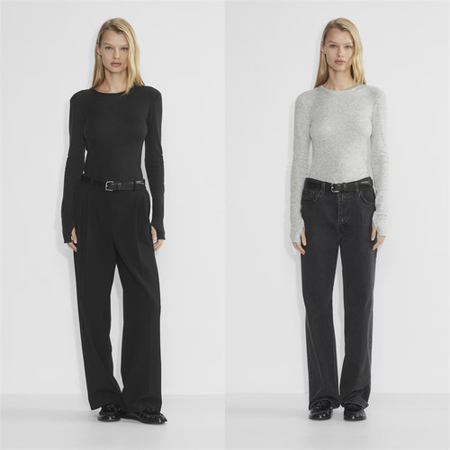 长袖薄款穿指莱赛尔羊毛女