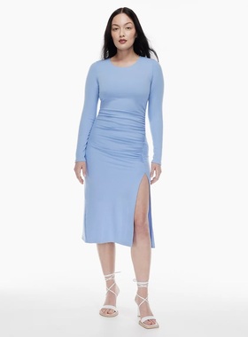 新品aritzia wilfred连衣裙 长袖圆领 开叉设计99062
