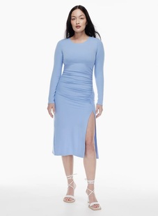 新品aritzia wilfred连衣裙 长袖圆领 开叉设计99062