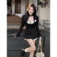 法式 外套吊带上衣半身裙三件套 黑色高级感开衫 气质御姐风西装 套装