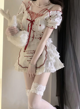 夏季辣妹风女仆装可爱蓬蓬裙