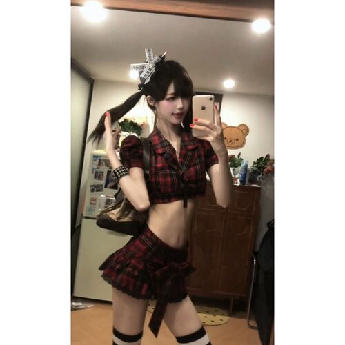 亚文化2yk暗黑系辣妹两件套
