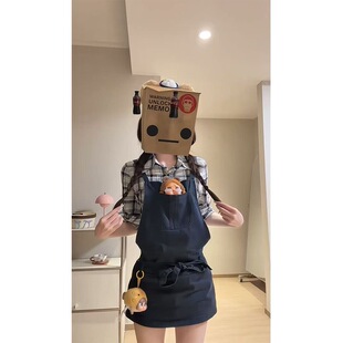 夏季气质韩系高级感小个子蓝色背带裙短裙搭配格纹衬衫俏皮两件套