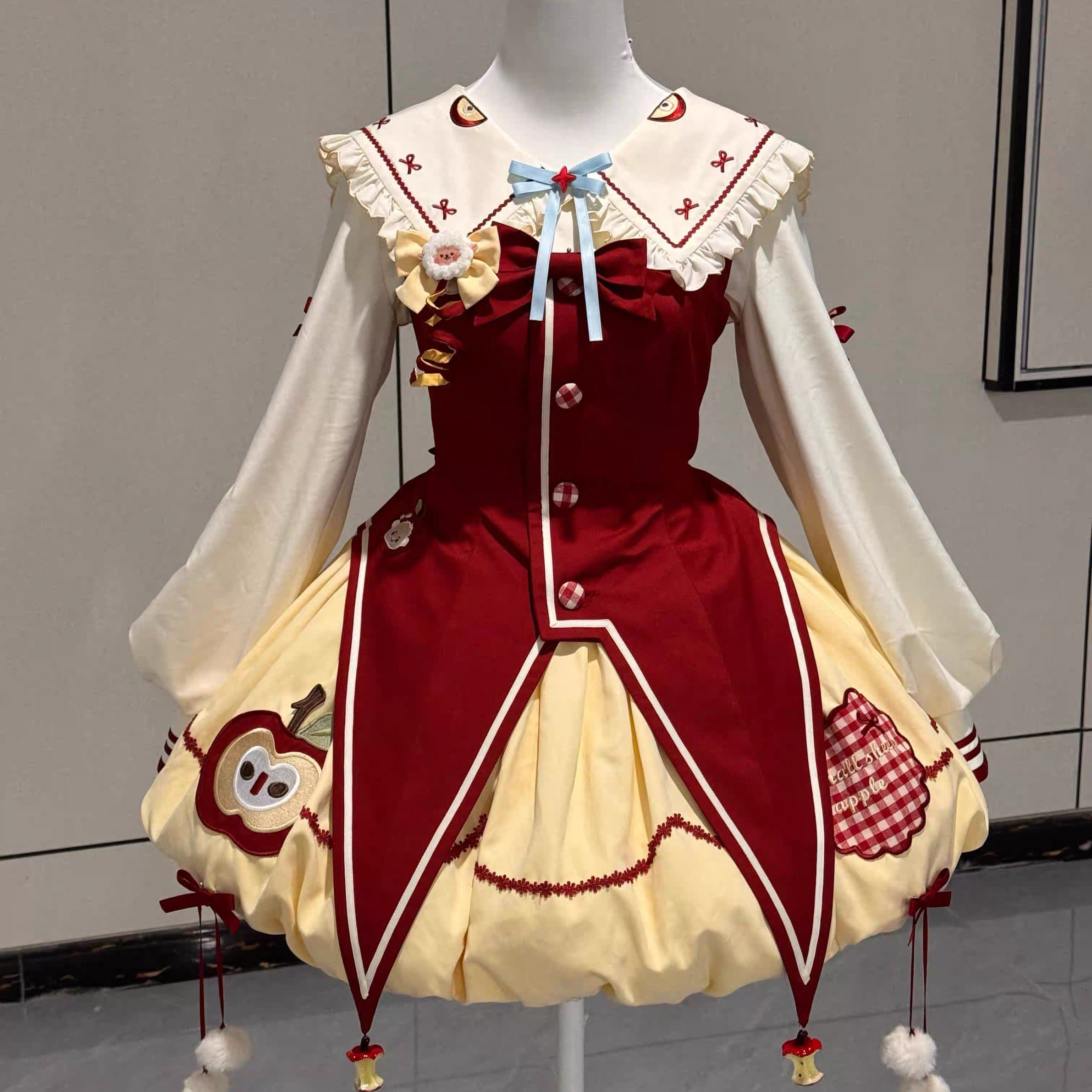 日系洛丽塔Lolita裙可爱软妹海军领上衣蝴蝶结马甲蓬蓬花苞裙套装,女装/女士精品,时尚套装,淘宝优惠券,粉丝福利购,淘宝优惠卷