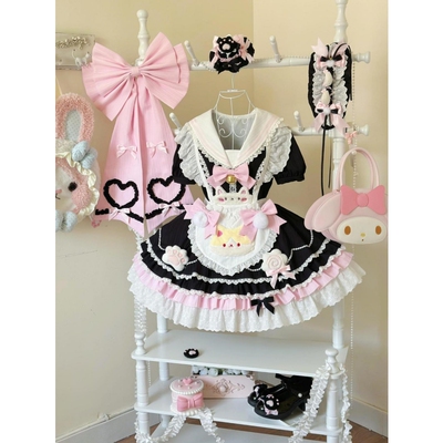 甜美Lolita裙洛丽塔围裙两件套